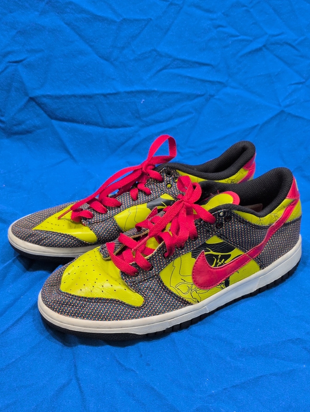 NIKE Dunk Low Premium Sneakers Shoes Multicolor 313600-061 Lace Up Size 10